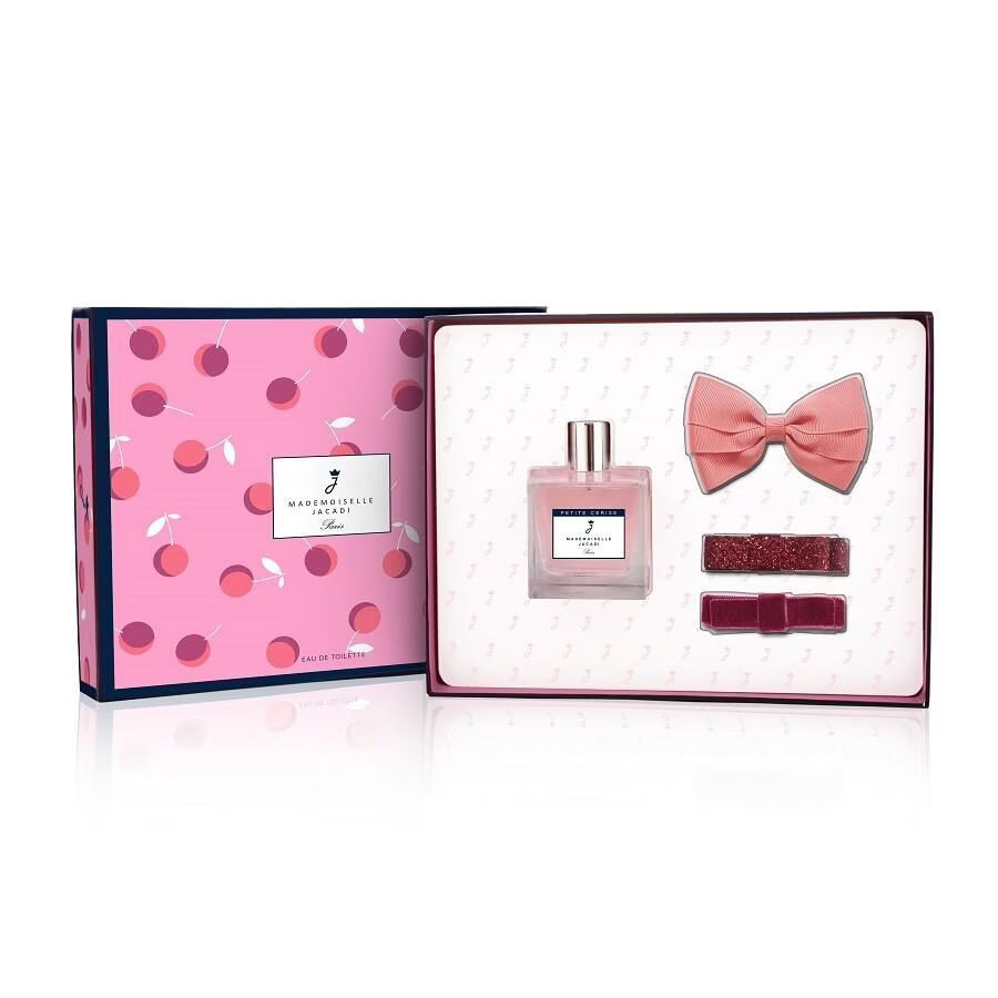 PARIS Eau De Toilette 'Mademoiselle Petite Cerise' Geschenkset Meisjes - Parfum 100 ml & Haaraccessoires - Zonder Alcohol - Kinderparfum Meisjes