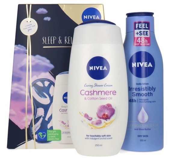 Geschenk  – Sleep & Relax (douchegel 250 ml, bodylotion 250 ml, oogmasker)